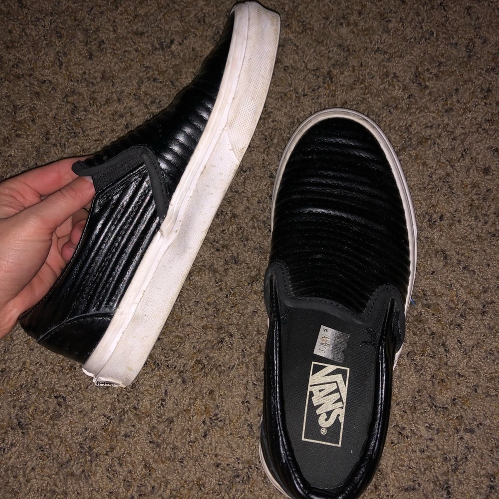 Black slip on Vans